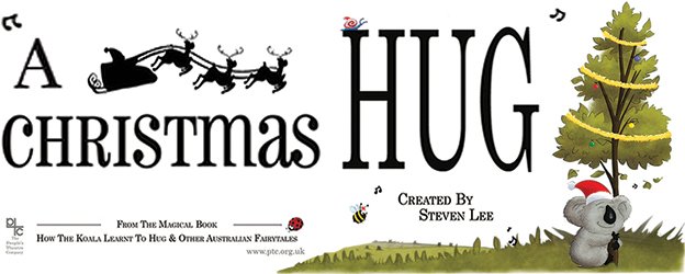 A Christmas Hug banner from the magical book How the Koala Learnt to Hug and other Australiam Fairy Tales